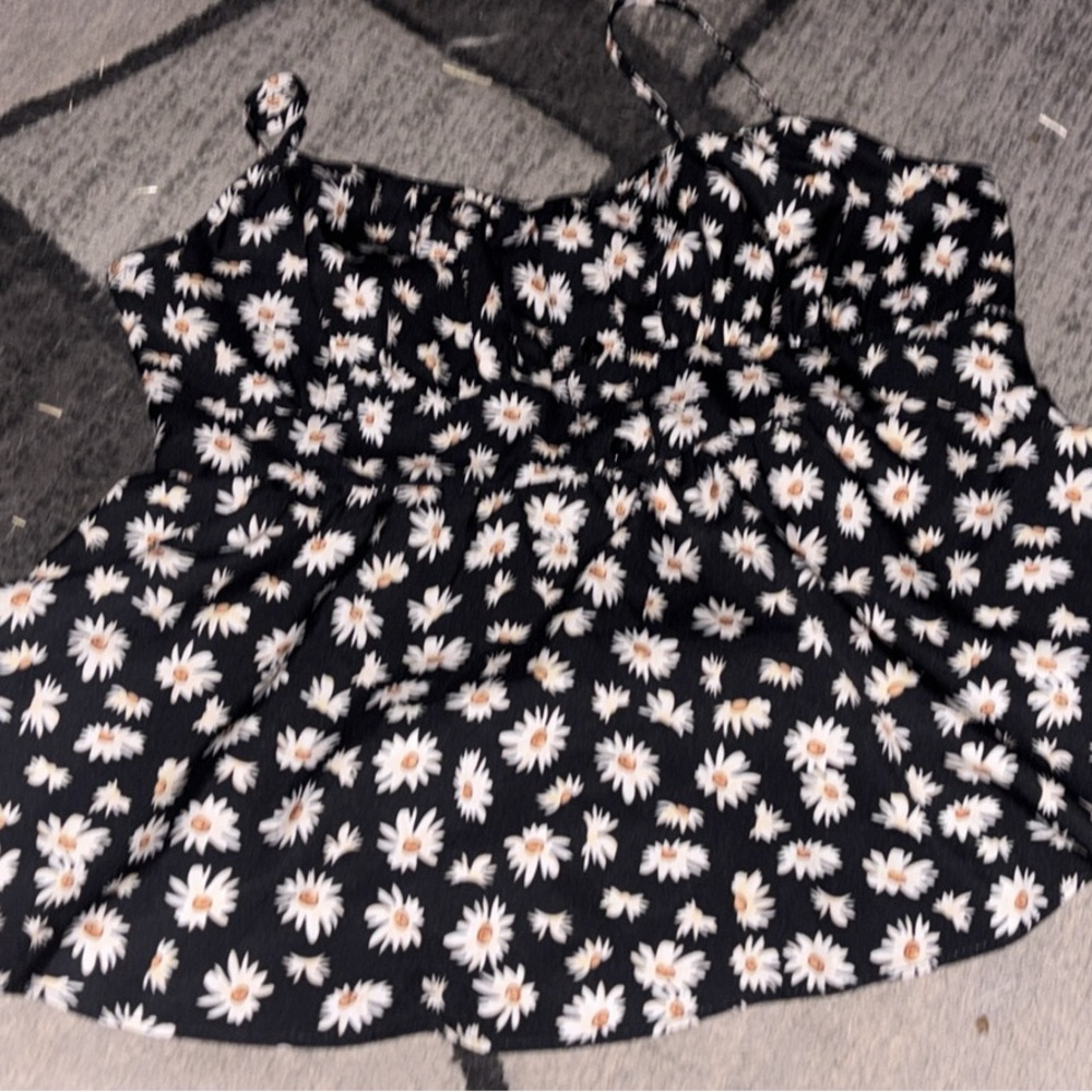 Floral Black Women's Top